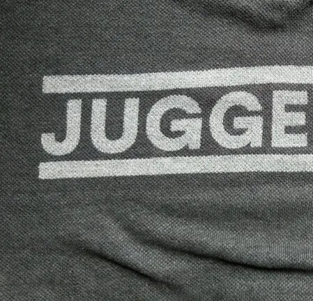 Dye-discharge screen print with soft finish on cotton T-shirt